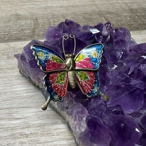 Colorful Butterfly Brooch